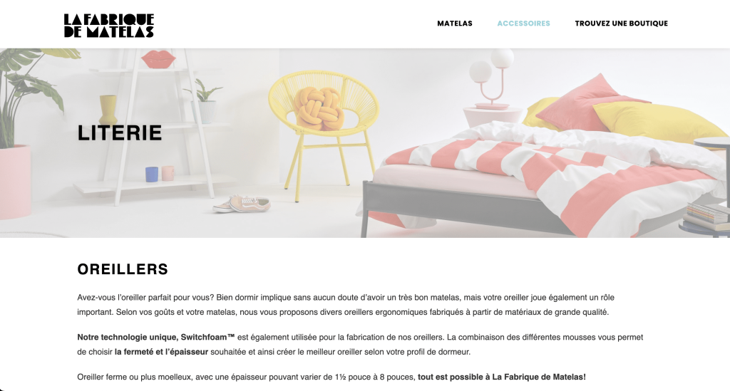 Accessoires Fabrique de Matelas