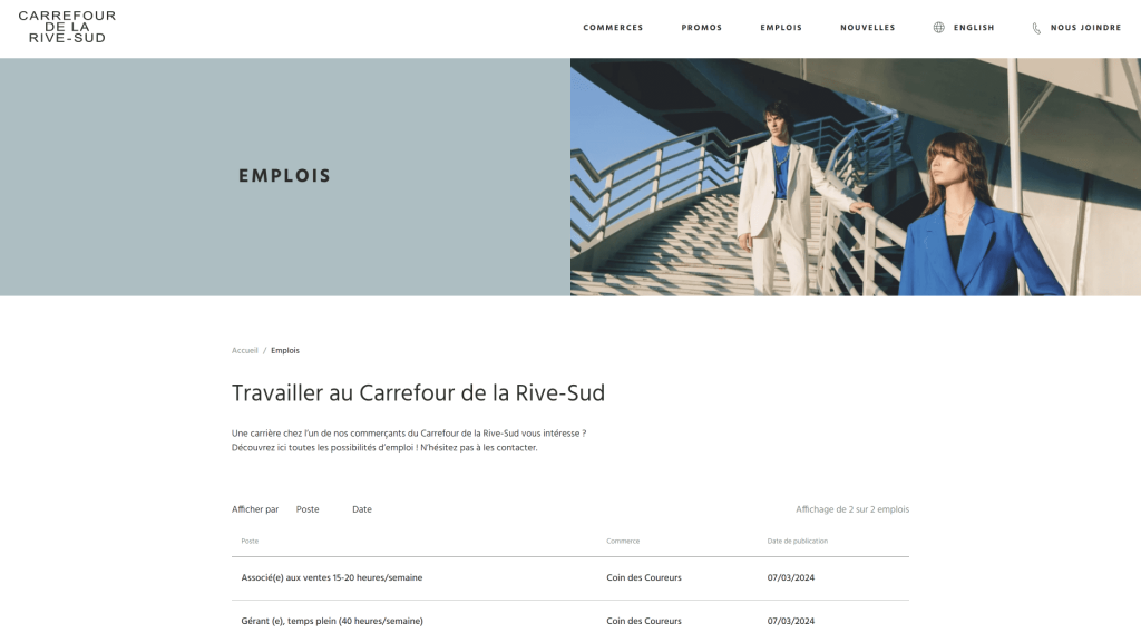Emplois Carrefour de la Rive-Sud