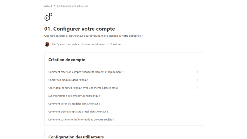 Catégorie Axonaut Support