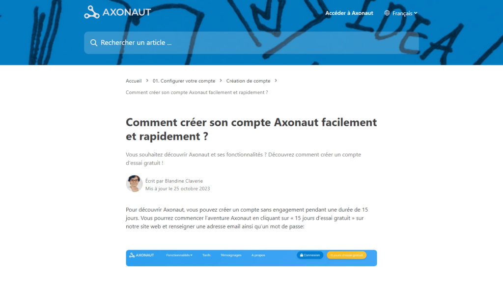 Article Axonaut Support