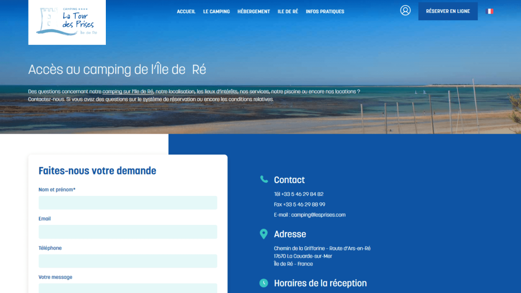 Contact Camping Les Prises