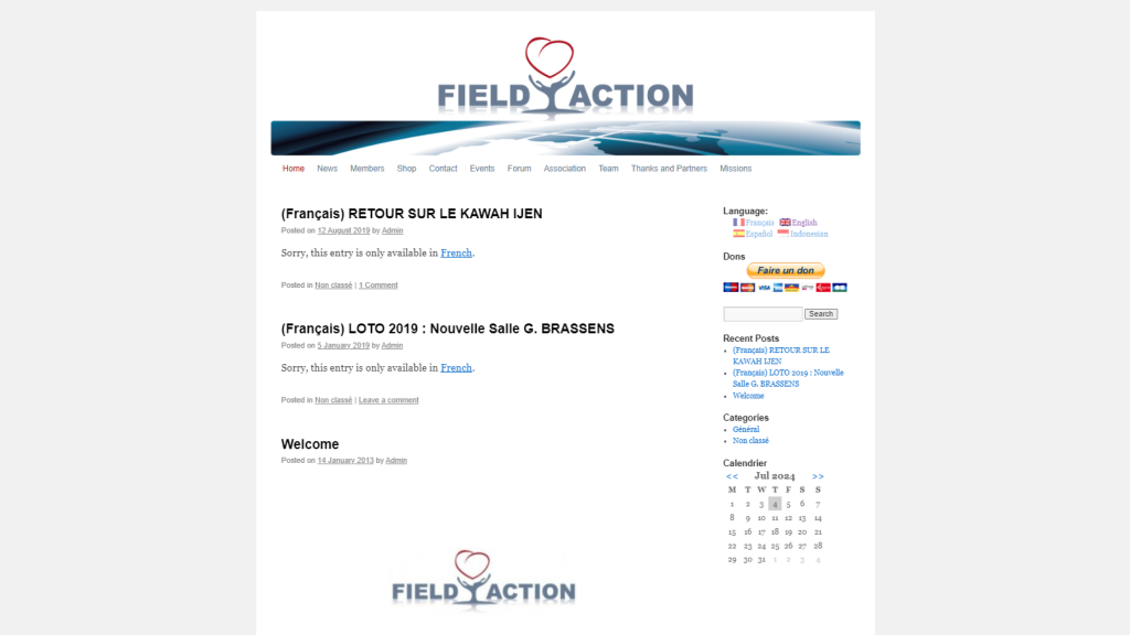 Ancien site Field Action
