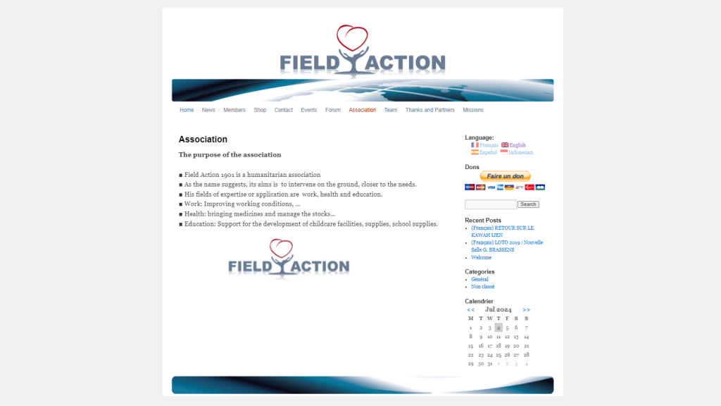 Ancien site Field Action